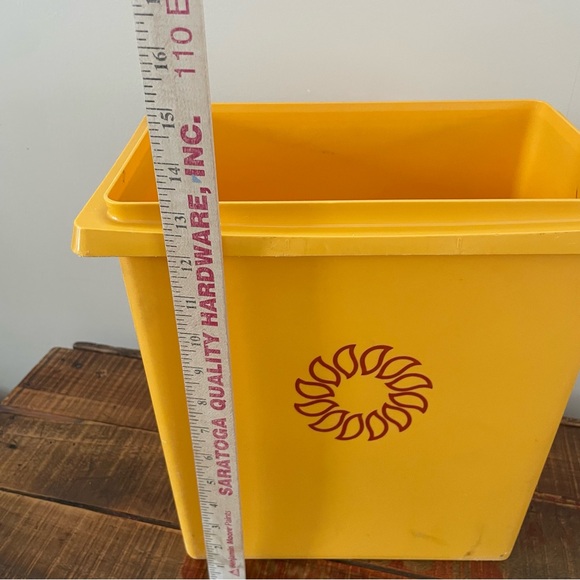 Vintage Tupperware 1430-4 Golden Harvest Sun Carry All Container Tote❤️ - Picture 2 of 9